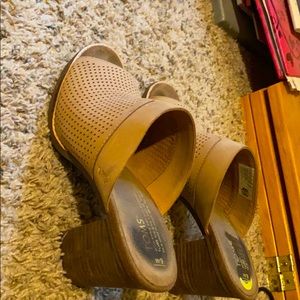 Peach color high heels